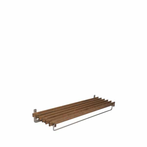 Lastein| Norline Hattehylde - Rustfrit stål, Bredde 100 cm, Varianter Valnød | Rustfrit stål