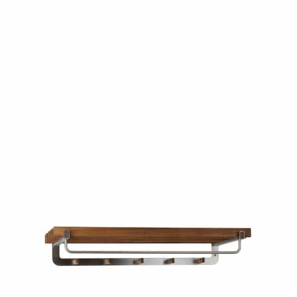Lastein| Norline Hattehylde - Rustfrit stål, Bredde 76 cm, Varianter Valnød | Rustfrit stål
