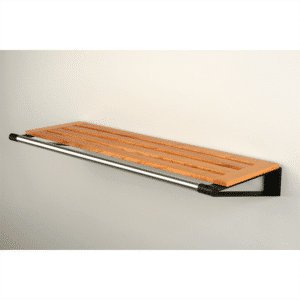 Knax hylde 4 hattehylde - 40 cm - lakeret kirsebær - sorte hyldebærere