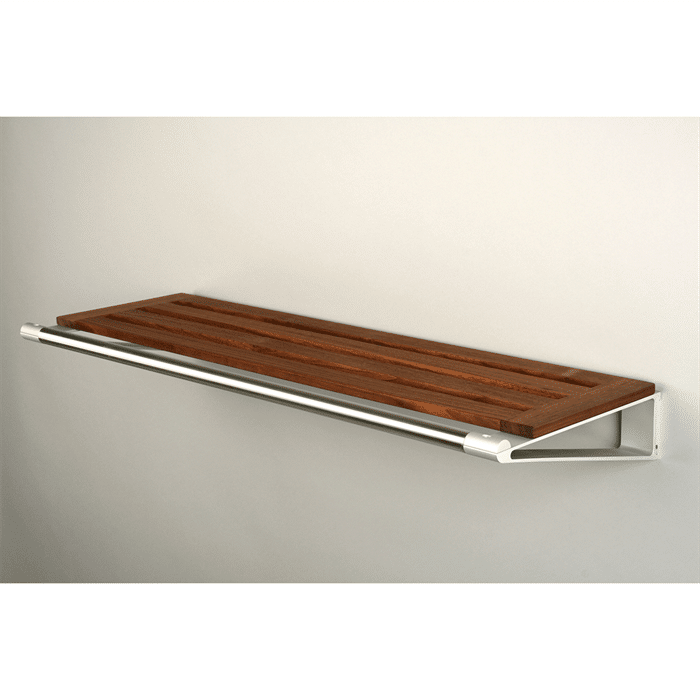 Knax hylde 6 hattehylde - 60 cm - Olieret valnød - Grå hyldebærere