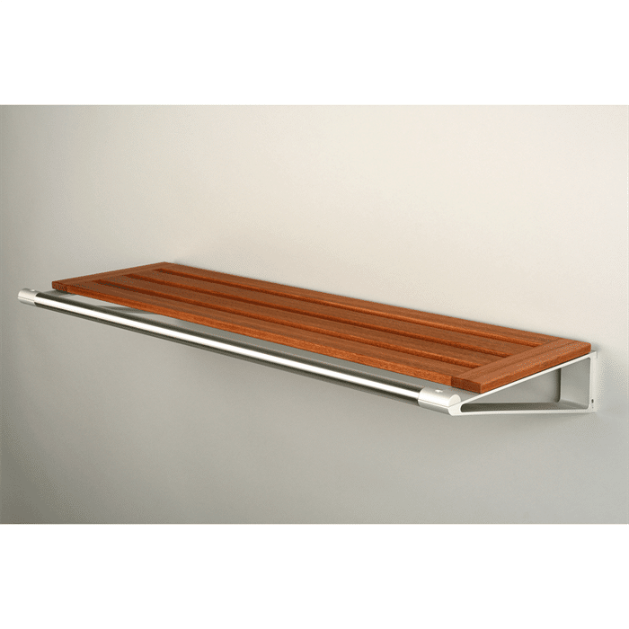 Knax hylde 8 hattehylde - 80 cm - lakeret mahogni - Grå hyldebærere