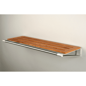 Knax hylde 4 hattehylde - 40 cm - lakeret kirsebær - Grå hyldebærere