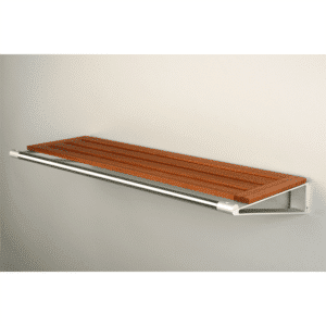 Knax hylde 4 hattehylde - 40 cm - lakeret mahogni - Grå hyldebærere