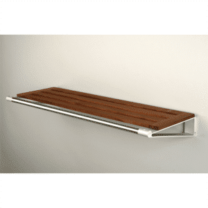 Knax hylde 4 hattehylde - 40 cm - olieret valnød - Grå hyldebærere