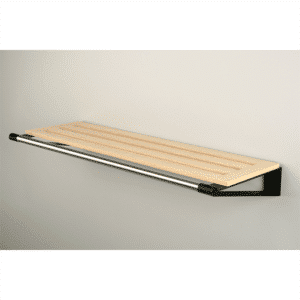 Knax hylde 8 hattehylde - 80 cm - sæbebehandlet eg - Sorte hyldebærere