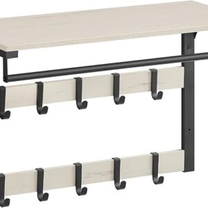 Knagerække med bøjlestang og hattehylde 65x30 cm - hvid - Entremøbler og garderobe > Knagerækker og garderobe - Daily-Living